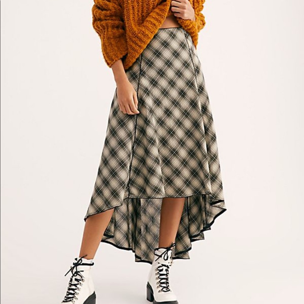 NWT Free People Northwest Plaid Skirt